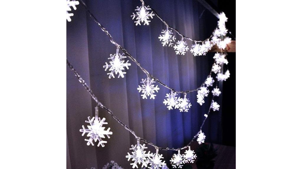 19ft snowflake string lights