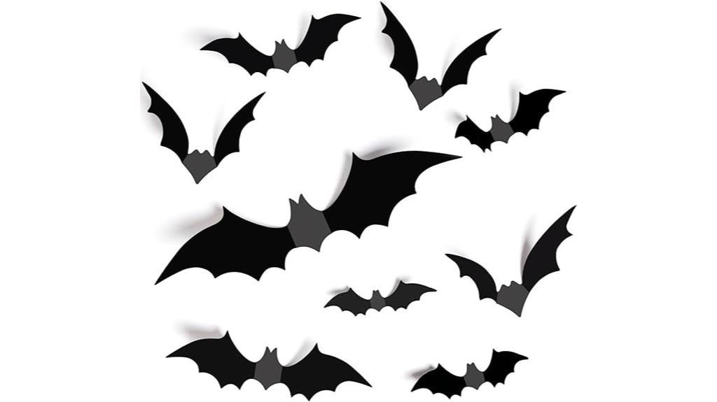 3d black bats decor