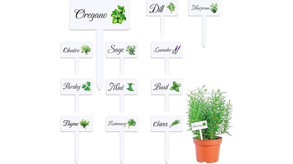 acrylic herb garden labels