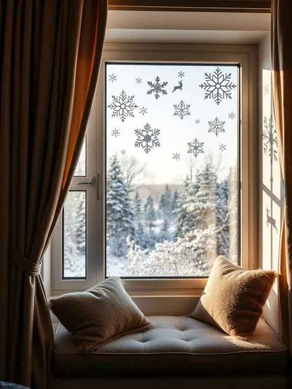 adhesive seasonal window decor