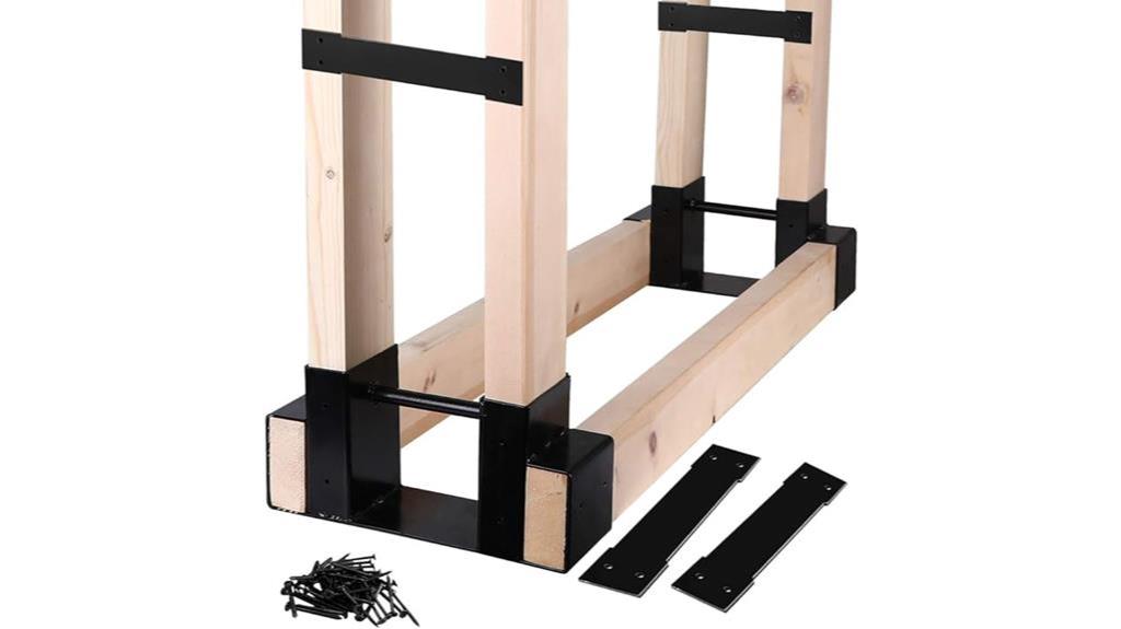 adjustable outdoor firewood rack