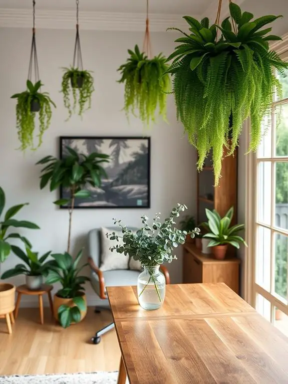 adorn spaces with foliage