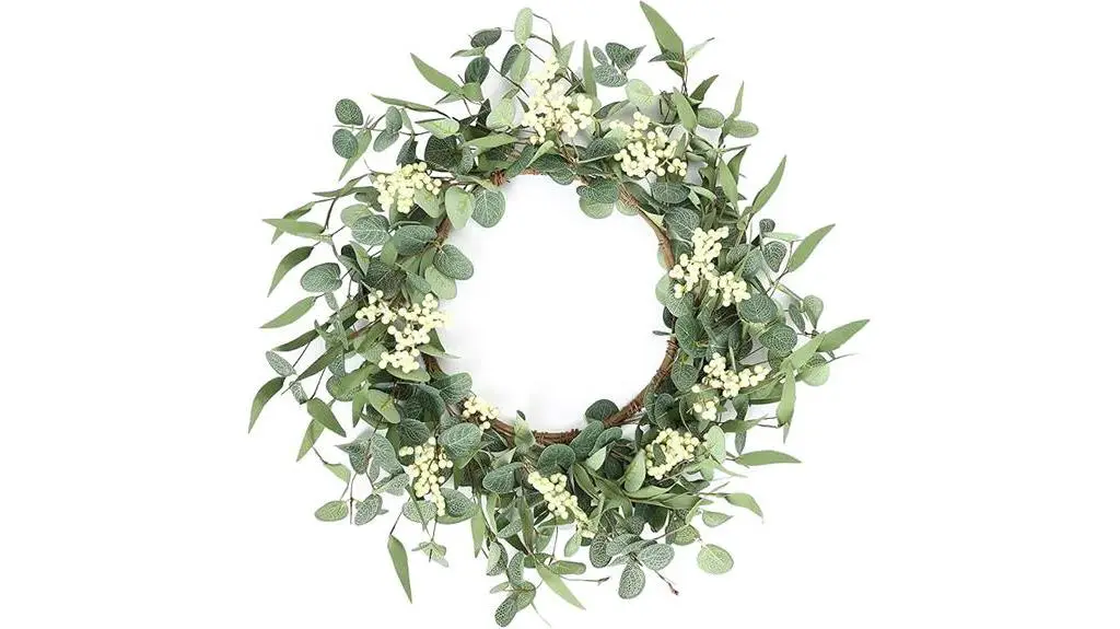 all season pink eucalyptus wreath