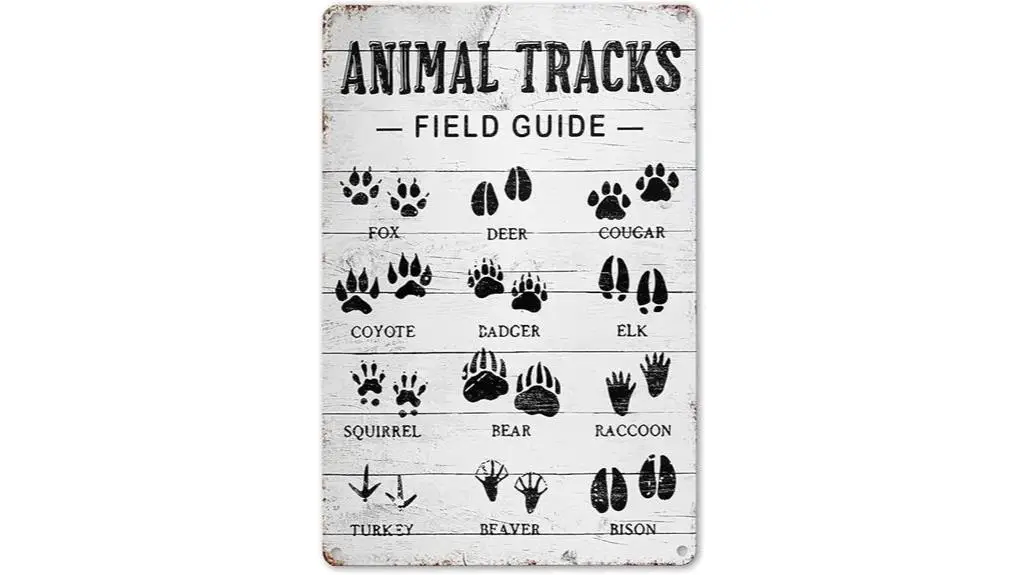 animal tracks forest decor