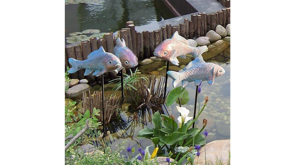 antique bronze fish statues