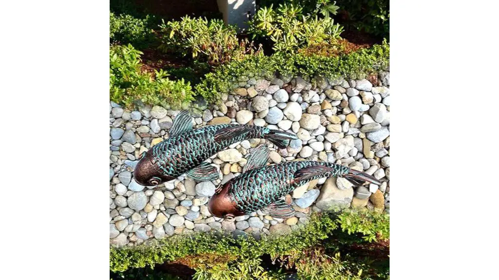 antique koi fish sculptures