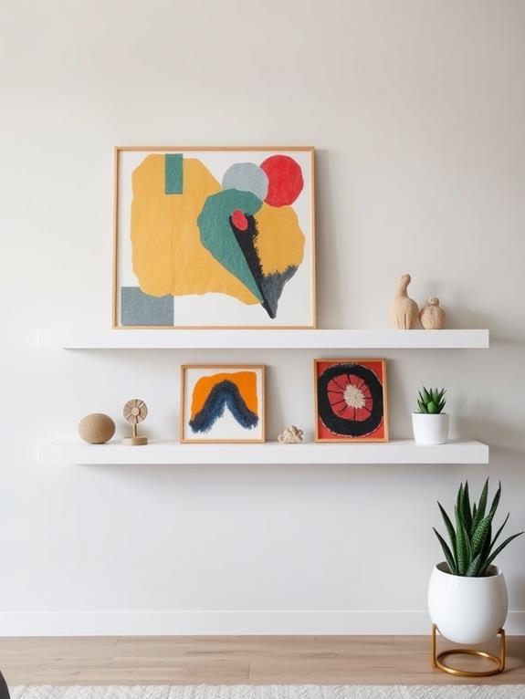 art display floating shelves