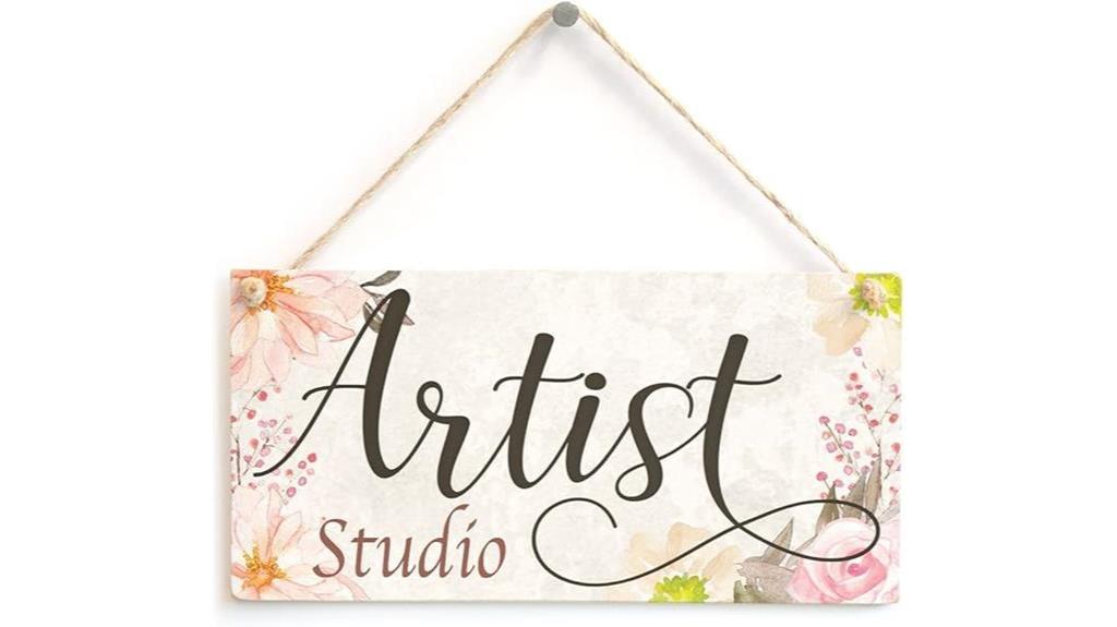 art studio door sign