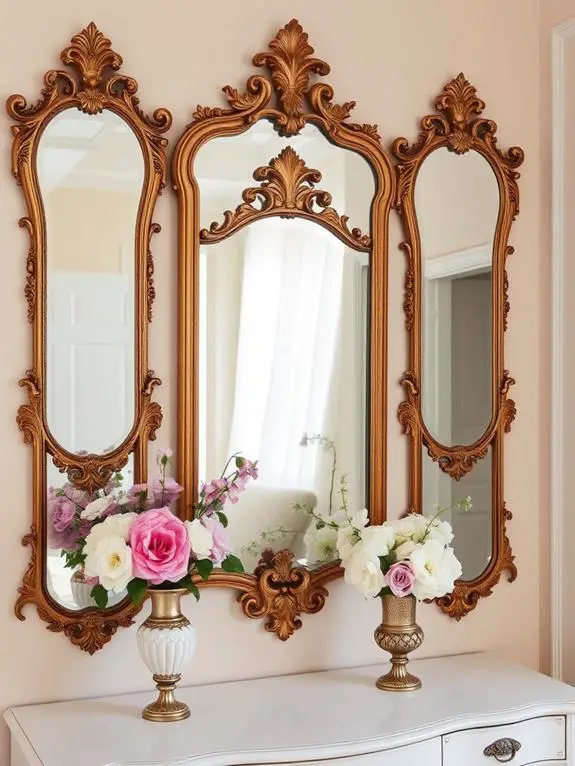 artful antique mirror displays