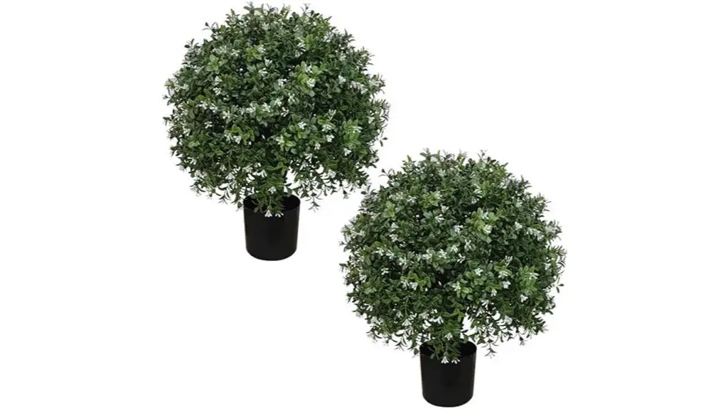 artificial boxwood topiary set