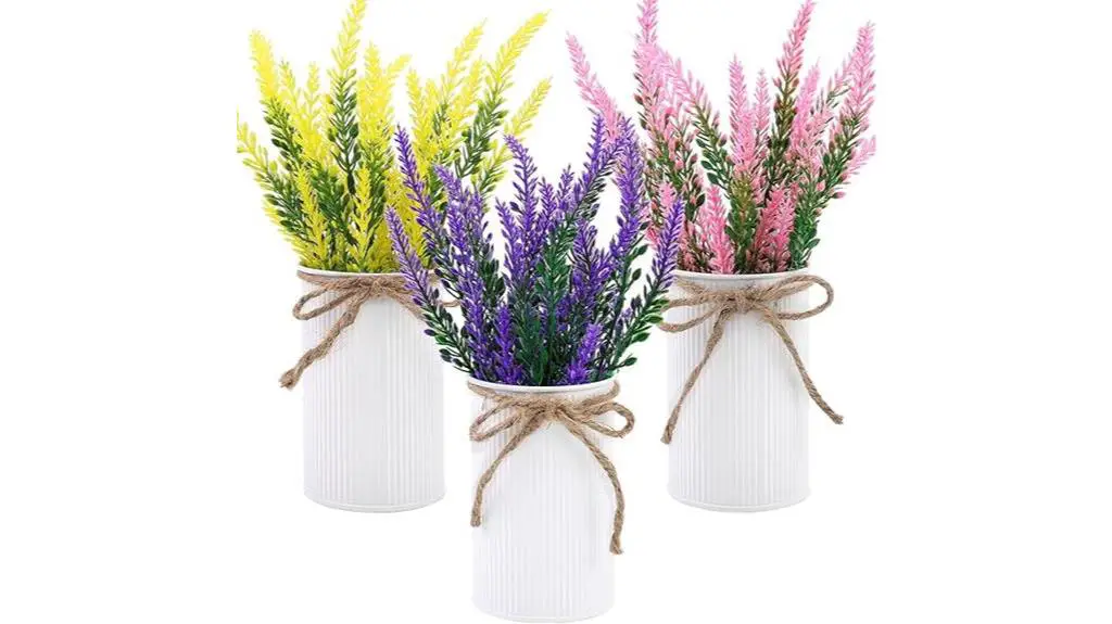 artificial lavender plant set