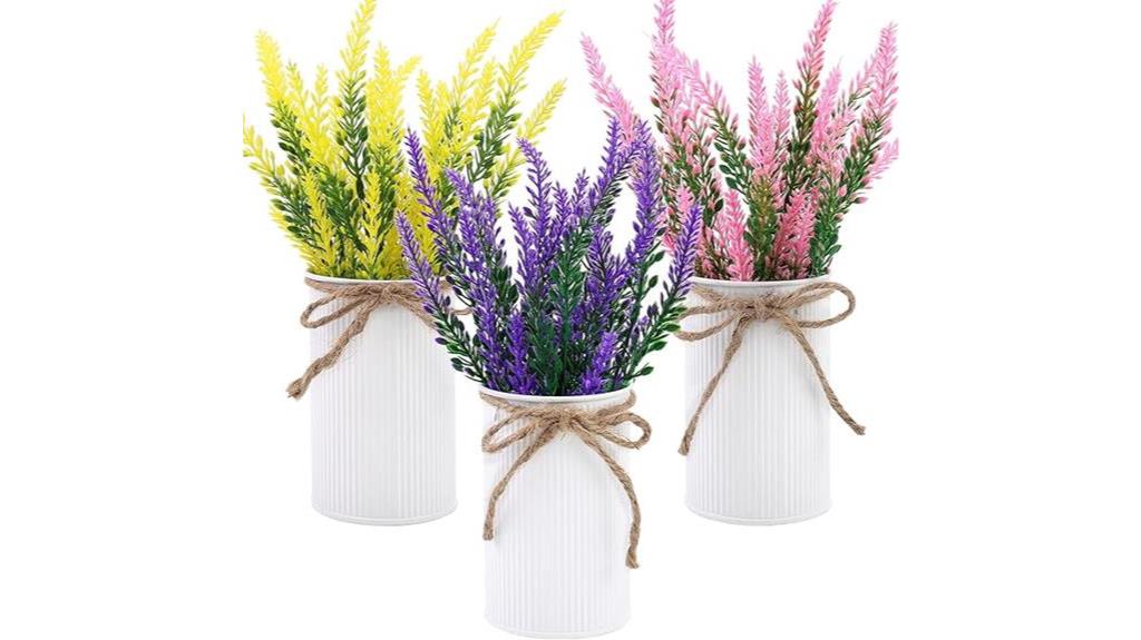 artificial lavender pots pack