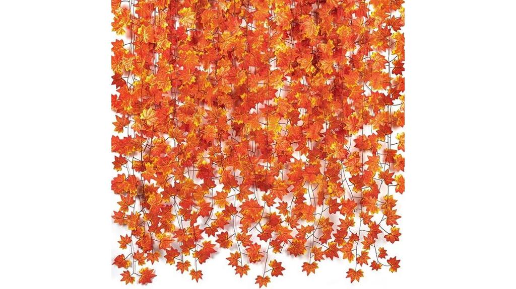 artificial maple leaf garland