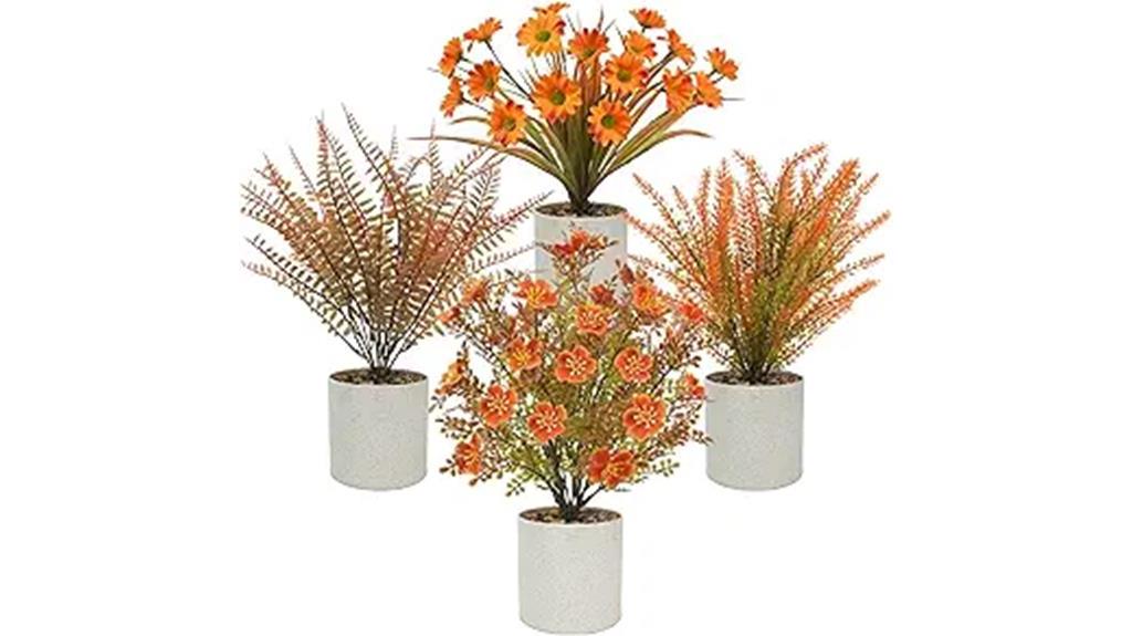 artificial potted plant set