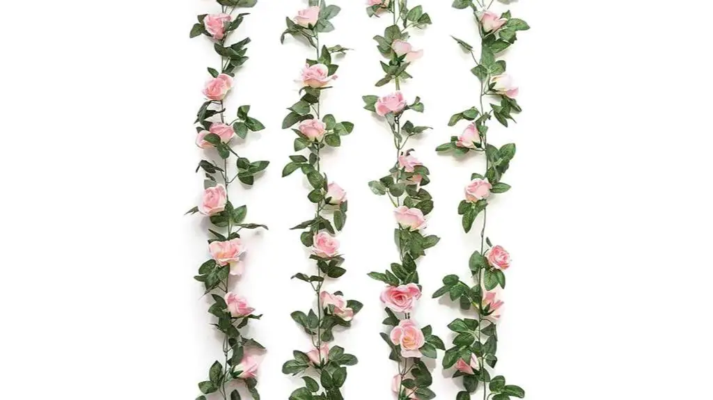 artificial rose vine garland