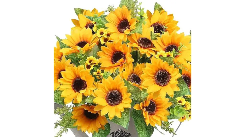 artificial sunflower bouquet set