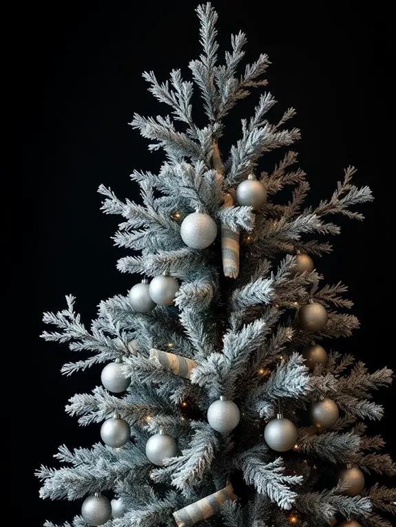 artificial wintery tree decor