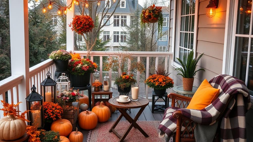 autumn balcony garden decor