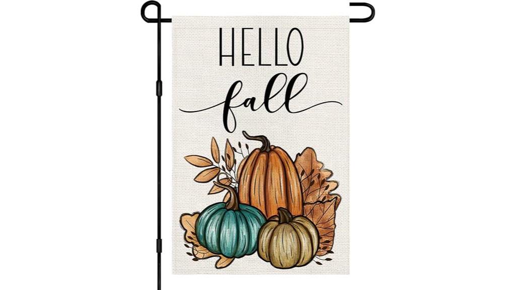 autumn burlap garden flag