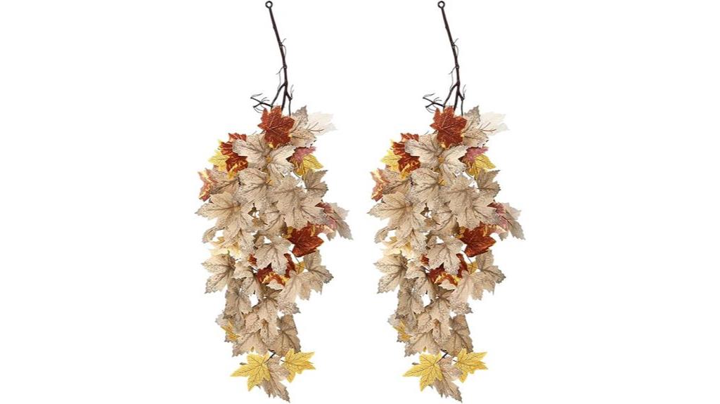 autumn decor faux maple leaves