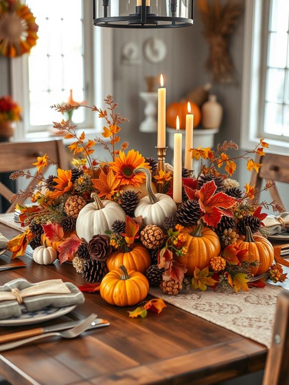 autumn inspired decorative arrangements