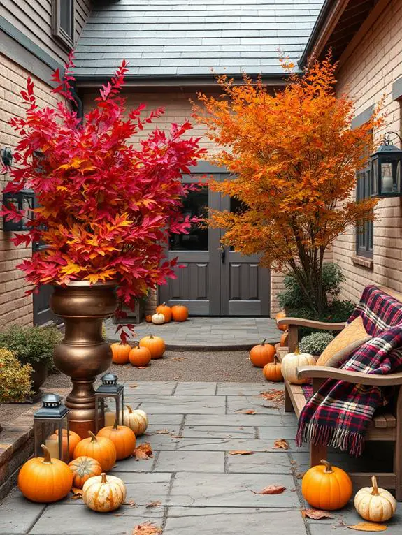 autumn leaf decorations display