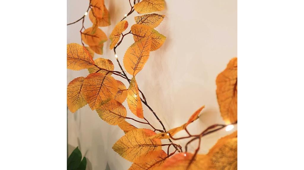 autumn leaves string lights