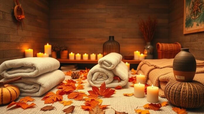 autumn oasis spa decor