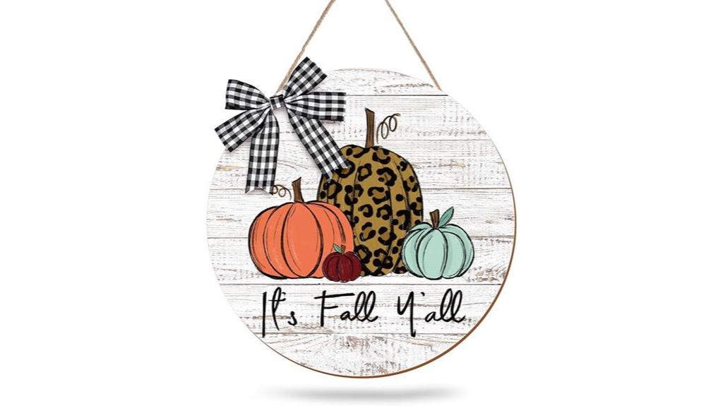 autumn pumpkin door sign