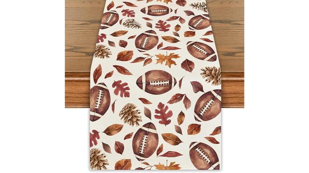 autumn themed football table runner