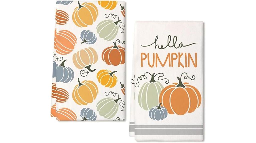 autumn themed kitchen towels