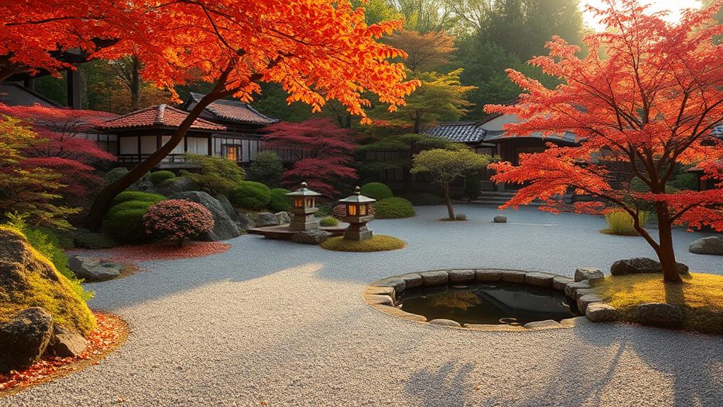 autumn themed zen garden decor