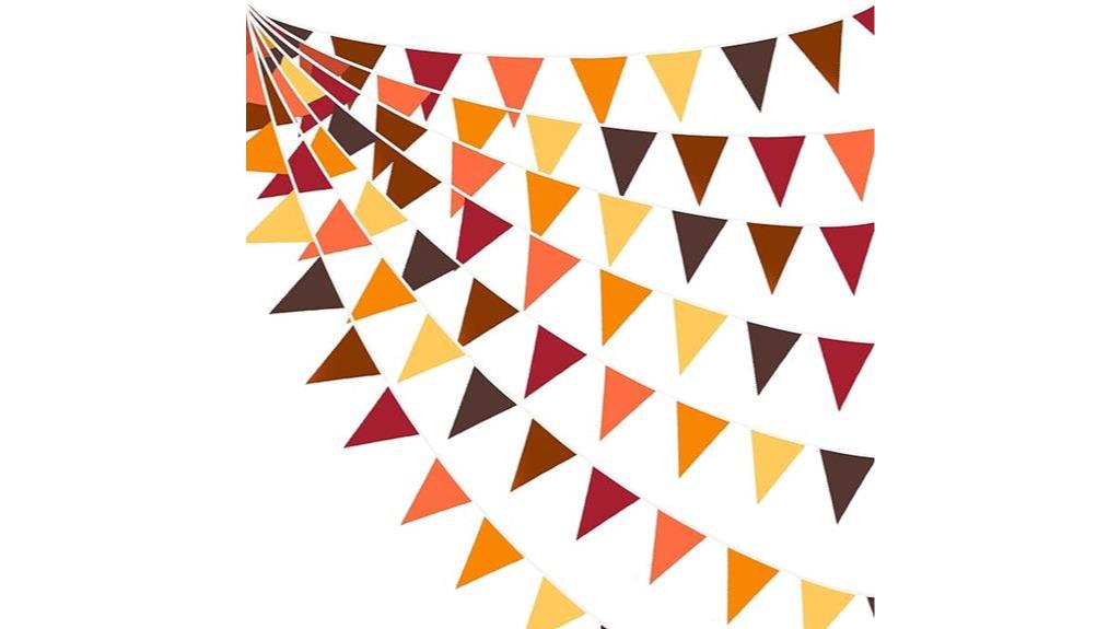 autumn triangle flag garland