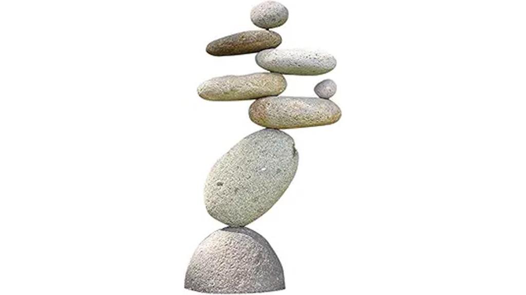 balancing cairn garden sculpture