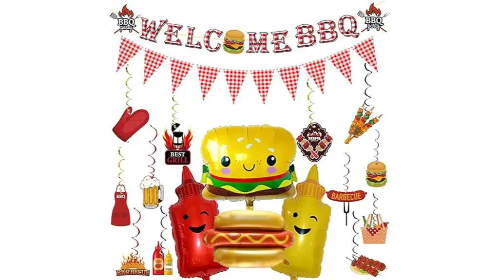 barbecue party decor set