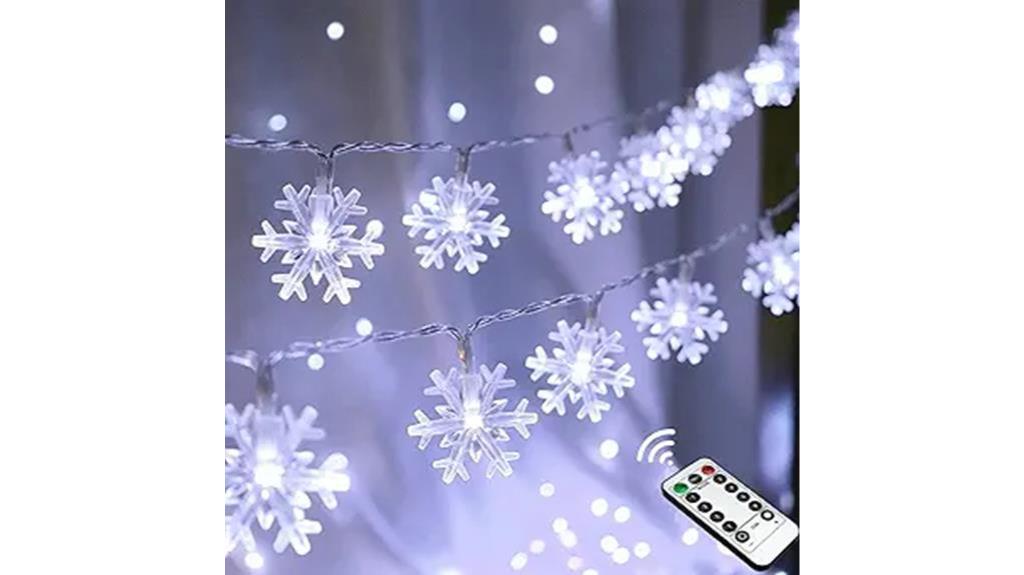 battery operated snowflake lights