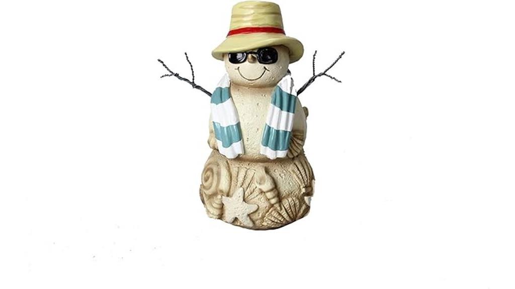 beach snowman figurine resin