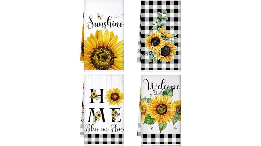 bencailor sunflower kitchen towels