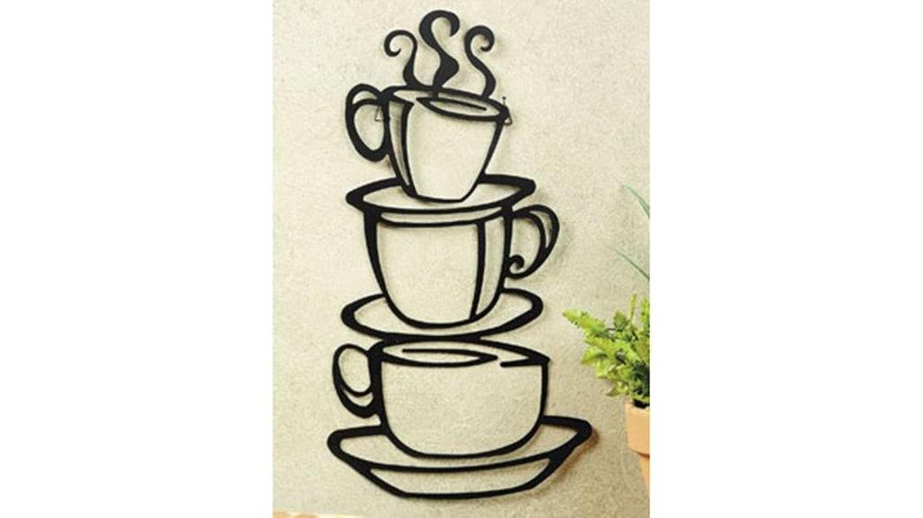 black coffee cup wall art