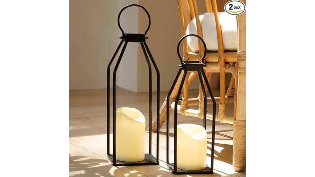 black metal lantern decor