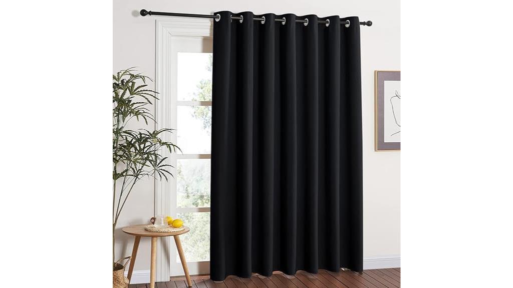 blackout sliding door curtain