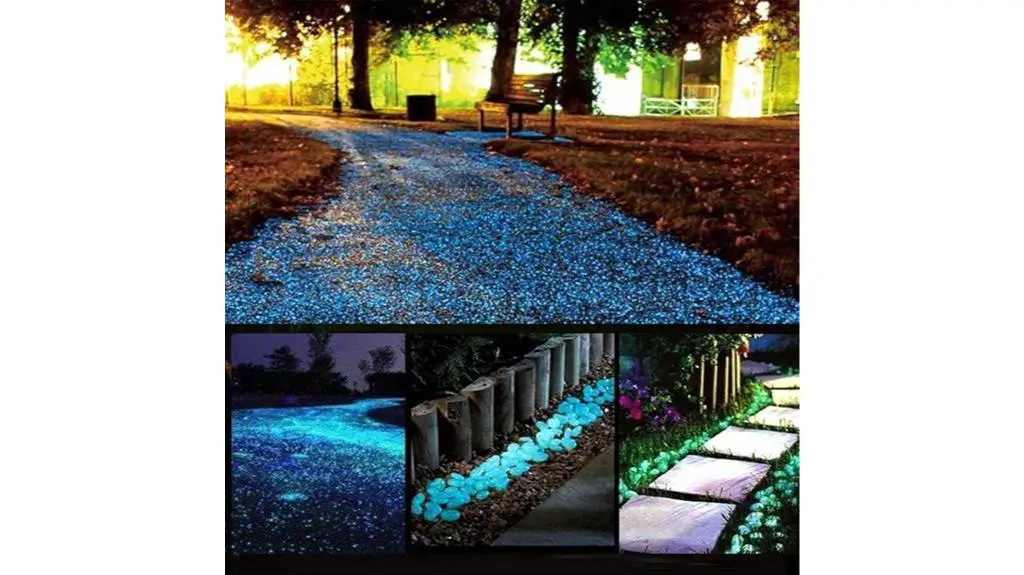 blue glow stones decor