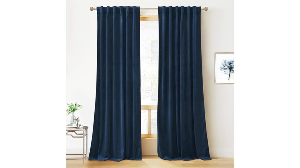 blue velvet blackout curtains