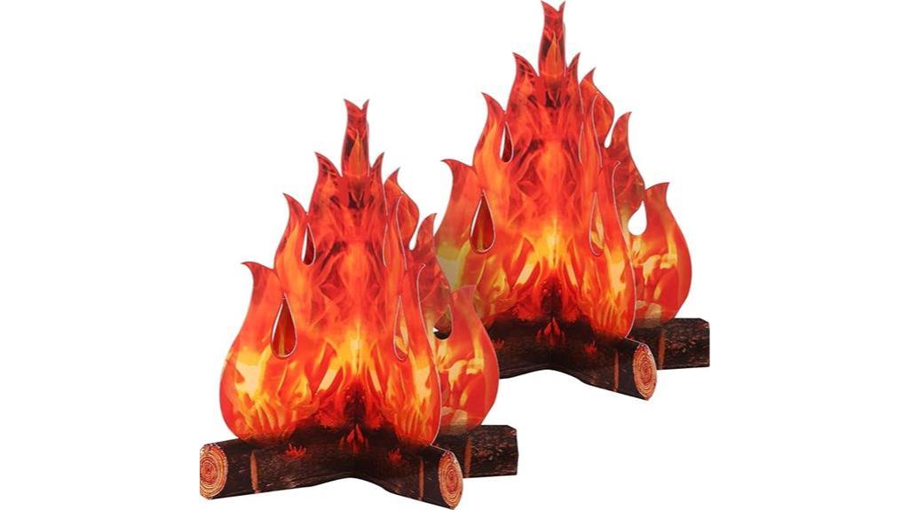 boao cardboard campfire decor