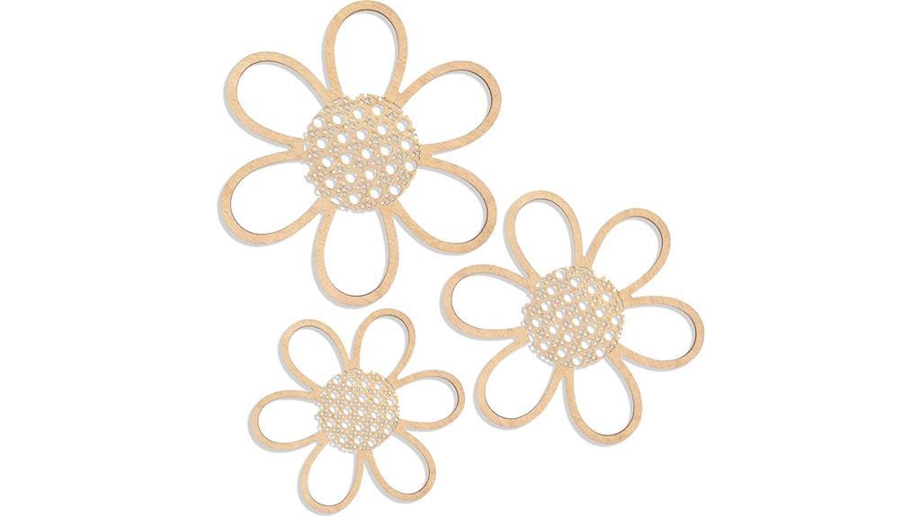 boho daisy rattan decor