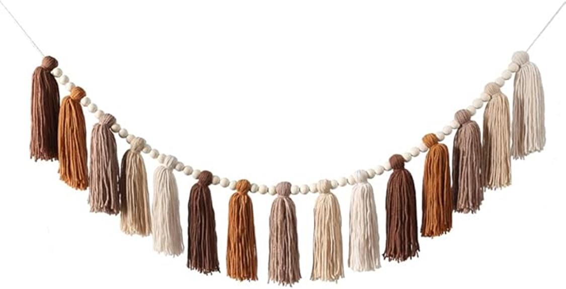 boho yarn tassel garland