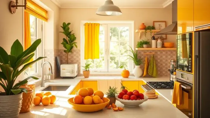 bright summer kitchen decor