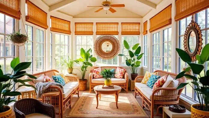 bright summer sunroom decor