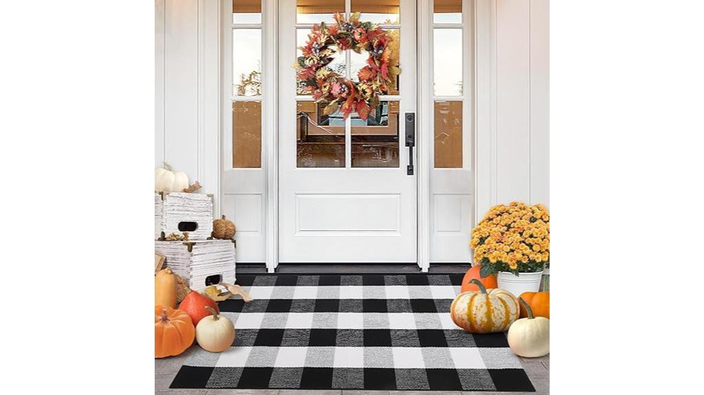 buffalo plaid fall mat