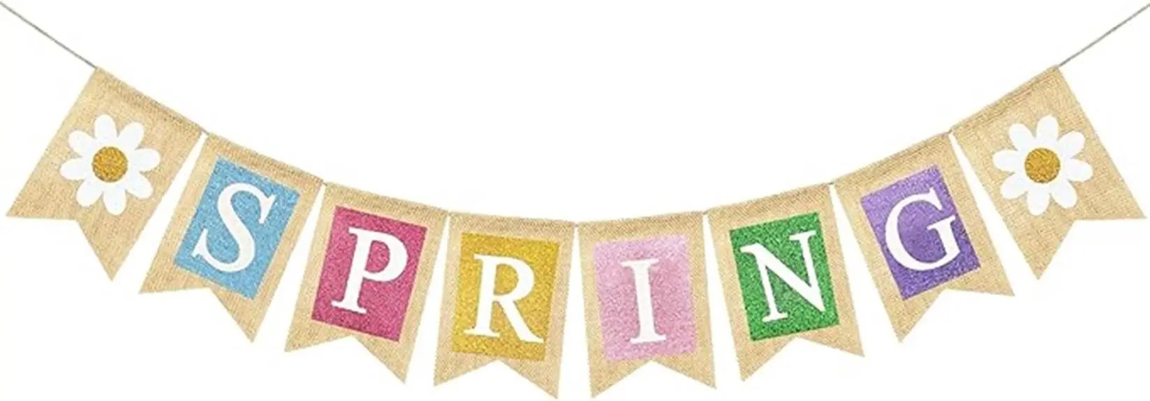 burlap spring decoration banner